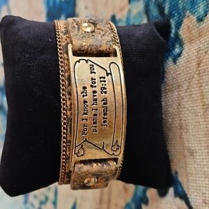 Leather bracelet Jeremiah 29:11 "For I know the plans I have for you"